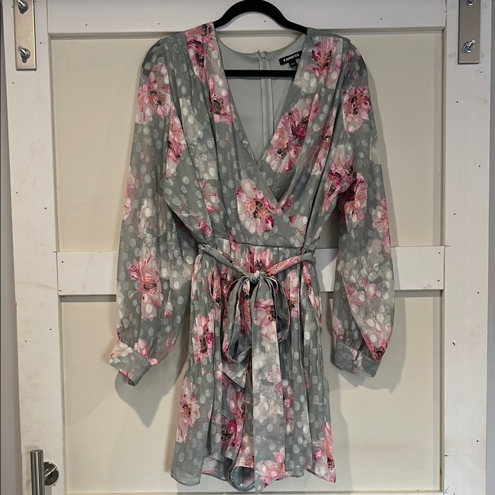 Floral Wrap Shorts Romper.